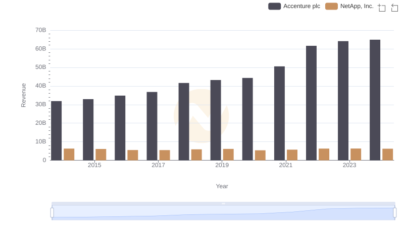 Accenture plc or NetApp, Inc.: Who Leads in Yearly Revenue?